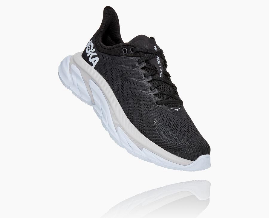 Hoka One One Koşu Ayakkabısı Kadın Siyah/Beyaz - Clifton Edge - BE9347658